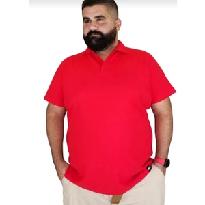Erkek Büyük Beden Polo Yaka Cepsiz Spor Tişört