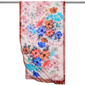 Bursa İpek Pudra Floral İpeksi Fular