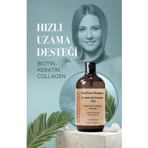 Yıpranmış Tuzsuz Saç Şampuanı - Keratin Biotin Kolajen