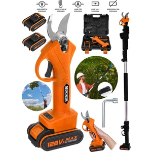 Alman Profesyonel 128 Vf 10 Ah 2 Metre Teleskopik Uzatma Akülü Bağ Makasi Dal Budama Kesme Makasi Makinesi
