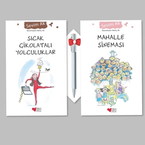 Sıcak Çikolatalı Yolculuklar - Mahalle Sineması, Sevim Ak (2 Kitap), Caprice B112 Tükenmez Kalem - Sevim Ak