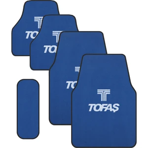 Oto Tuning Tofaş Mavi Halı Paspas Takımı (Kenarları Biyeli)-Oto Halıflex paspas