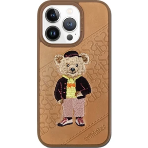 Santa Barbara Polo & Racquet Club  Apple iPhone 14 Pro Uyumlu Crete Serisi Pu Deri Nakışlı Kılıf - Kahverengi