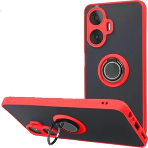 Kılıfshop Realme C55 Kılıf Montreal Yüzüklü Standlı Arkası Buğulu + Ekran Koruyucu