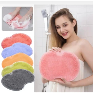 Vantuzlu Banyo Fırçası Masaj Pedi Sırt Ayak Kesesi Yıkama Lifi