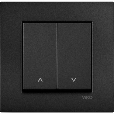 Viko Artline Novella Siyah Jaluzi Kumanda Anahtarı Çerçeveli Fiyatı