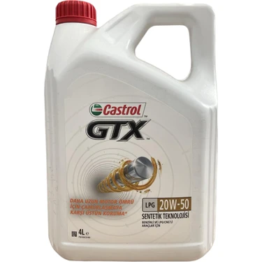 Castrol Gtx Lpg 20W-50 4 Litre Motor Yağı ( Üretim Yılı: 2023