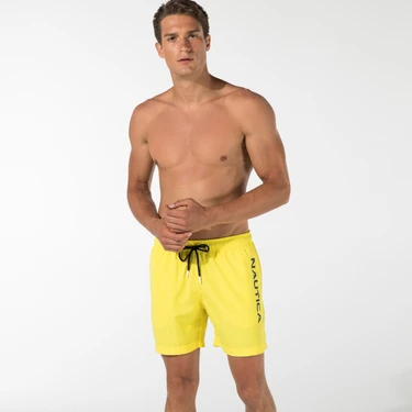 Nautica Erkek Sarı Regular Fit Deniz Şortu