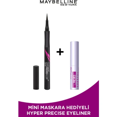 Maybelline New York Mini Surreal Maskara Hediyeli Hyper Precise All Day Eyeliner - Mat