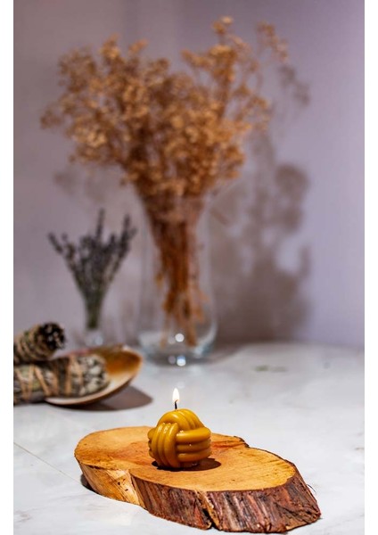 Dekoratif El Yapımı Doğal Balmumu Mum