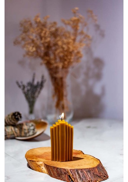 Dekoratif El Yapımı Doğal Balmumu Mum