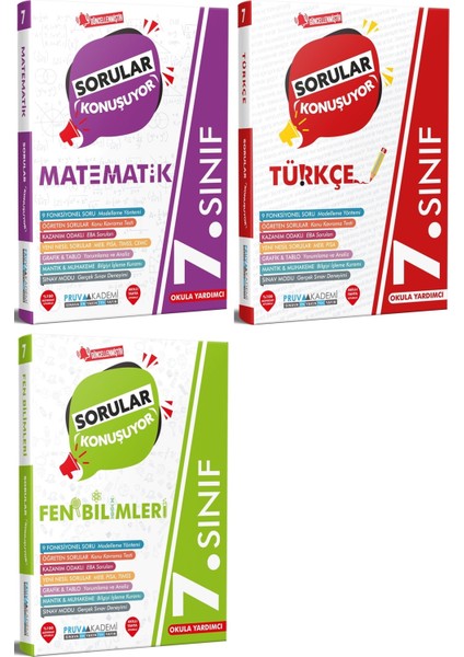 7. Sınıf Matematik Türkçe Fen Sorular Konuşuyor Seti 2023