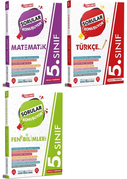 5. Sınıf Matematik Türkçe Fen Sorular Konuşuyor Seti 2023