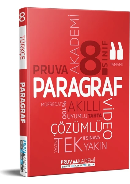 Pruva Akademi 8. Sınıf 2023 LGS Paragraf Akıllı Soru Bankası