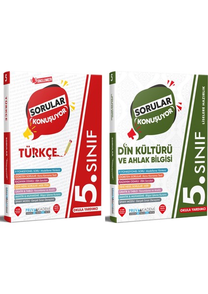 5. Sınıf Türkçe - Din Kültürü Sorular Konuşuyor Seti 2023 2 Kitap