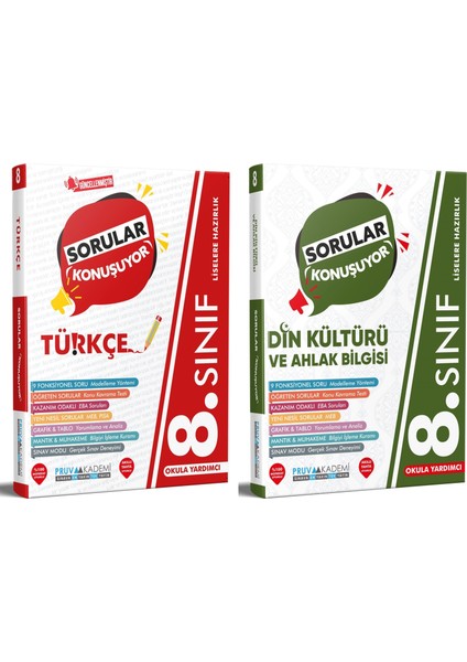 8. Sınıf Türkçe - Din Kültürü Sorular Konuşuyor Seti 2023 2 Kitap