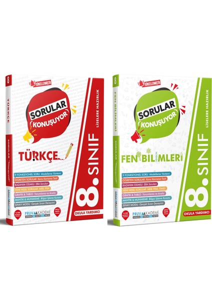 8. Sınıf Türkçe Fen Bilimleri Sorular Konuşuyor Bankası Seti 2023