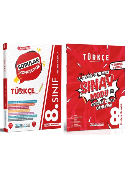 8. Sınıf LGS Türkçe Sorular Konuşuyor - Deneme Seti 2023 2 Kitap