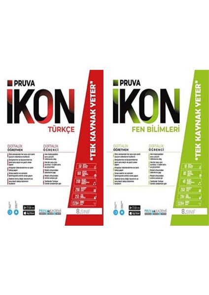 8. Sınıf Türkçe - Fen Bilimleri Defter Seti 2023 2 Kitap