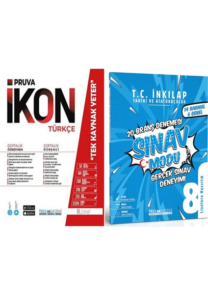 8. Sınıf Türkçe - İnkılap Tarihi Defter Seti 2023 2 Kitap