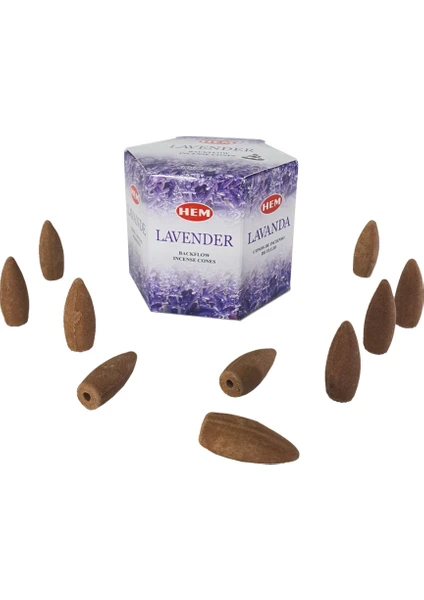 Hediye Kesesi Lavanta (Lavender) Geri Akış Şelale 10'lu Tütsü Mumu