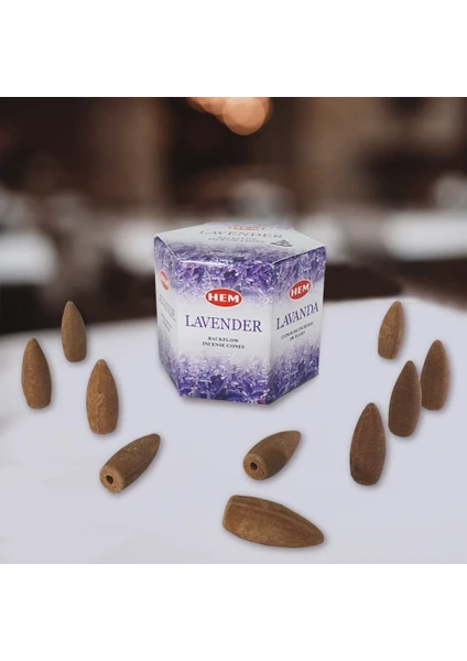 Hediye Kesesi Lavanta (Lavender) Geri Akış Şelale 40'lı Tütsü Mumu