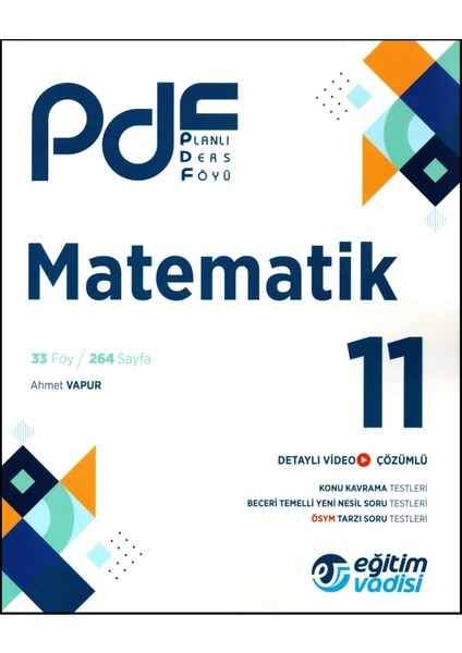 Eğitim Vadisi Yayınları 11.Sınıf Matematik PDF (Planlı Ders Föyü)