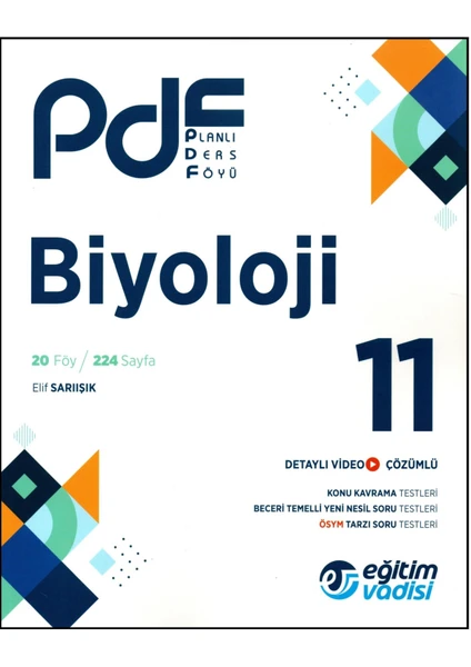 Eğitim Vadisi Yayınları 11.Sınıf Biyoloji PDF (Planlı Ders Föyü)