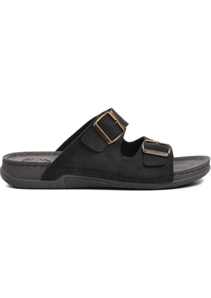 64.002 Siyah Çift Bantlı Erkek Terlik fiyatları