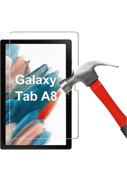 Samsung Galaxy Tab A8 SM-X200 10.5 Inç Silikon Kılıf +Temperli Cam + Kalem