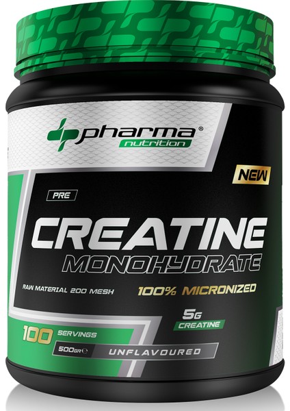 Nutrition Kreatin Monohidrat ( Creatine ) 500 gr 100 Servis Micronized Creatine Monohydrate Mikronize