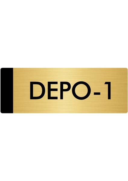 Metal Yönlendirme Levhası Departman Kapı İsimliği Depo 5 x 20 cm Altın