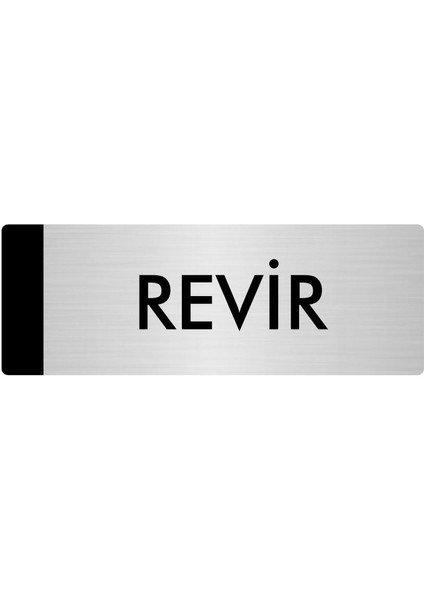 Metal Yönlendirme Levhası Departman Kapı İsimliği Revir 5 x 20 cm Gümüş
