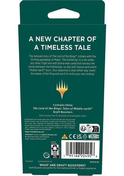 Lord Of The Rings Tales Of Middle Earth Draft Booster modelleri
