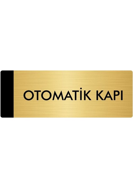 Metal Yönlendirme Levhası Departman Kapı İsimliği Otomatik Kapı 5 x 20 cm Altın