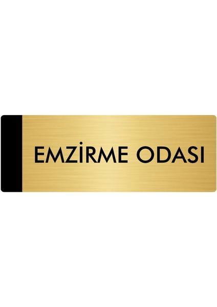 Metal Yönlendirme Levhası Departman Kapı İsimliği Emzirme Odası 5 x 20 cm Altın