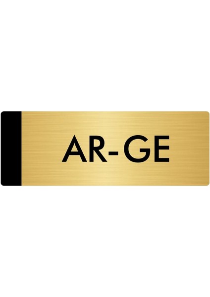 Metal Yönlendirme Levhası Departman Kapı İsimliği Ar-Ge 7 x 20 cm Altın