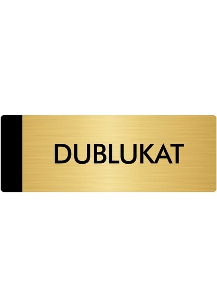 Metal Yönlendirme Levhası Departman Kapı İsimliği Dublukat 5 x 20 cm Altın