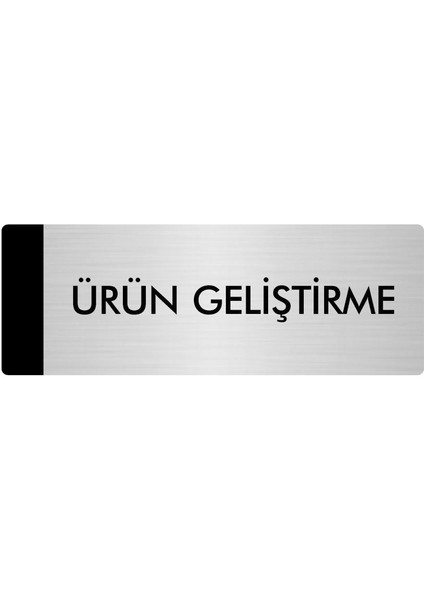 Metal Yönlendirme Levhası Departman Kapı İsimliği Ürün Geliştirme 10 x 20 cm Gümüş