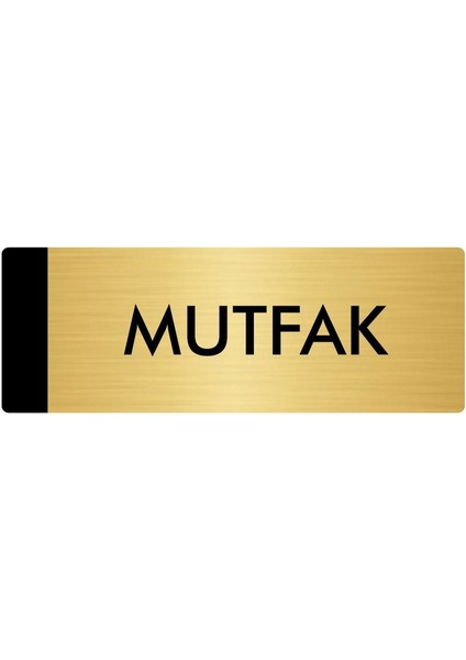 Metal Yönlendirme Levhası Departman Kapı İsimliği Mutfak 7 x 20 cm Altın
