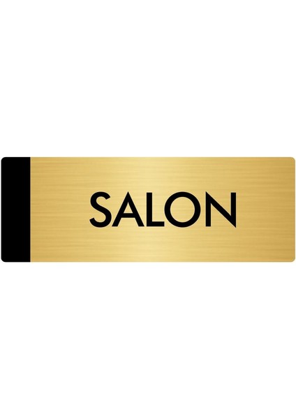 Metal Yönlendirme Levhası Departman Kapı İsimliği Salon 7 x 20 cm Altın