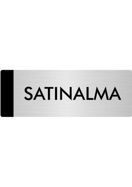 Metal Yönlendirme Levhası Departman Kapı İsimliği Satınalma 7 x 20 cm Gümüş