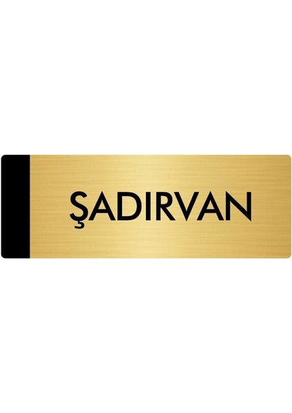 Metal Yönlendirme Levhası Departman Kapı İsimliği Şadırvan 5 x 20 cm Altın