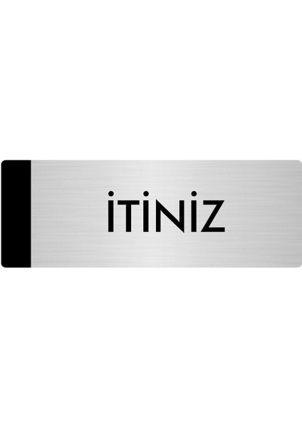 Metal Yönlendirme Levhası Departman Kapı İsimliği Itiniz 10 x 20 cm Gümüş