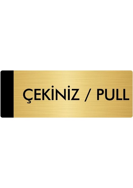 Metal Yönlendirme Levhası Departman Kapı İsimliği Çekiniz/pull 10 x 20 cm Altın