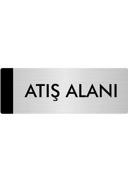 Metal Yönlendirme Levhası Departman Kapı İsimliği Atış Alanı 10 x 20 cm Gümüş