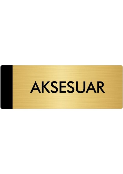 Metal Yönlendirme Levhası Departman Kapı İsimliği Aksesuar 10 x 20 cm Altın