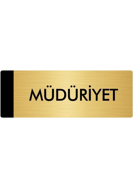 Metal Yönlendirme Levhası Departman Kapı İsimliği Müdüriyet 7 x 20 cm Altın