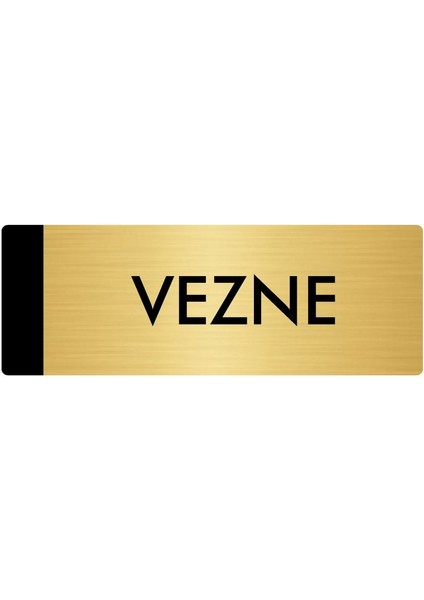 Metal Yönlendirme Levhası Departman Kapı İsimliği Vezne 10 x 20 cm Altın