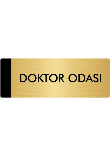 Özarslan Dizayn Metal Yönlendirme Levhası Departman Kapı İsimliği Doktor Odası 7 x 20 cm Altın